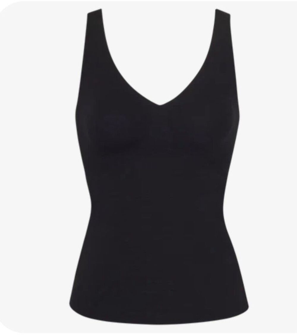 Honeylove LiftWear Shapewear Tank Large Vamp Black Built-In Bra NWT
